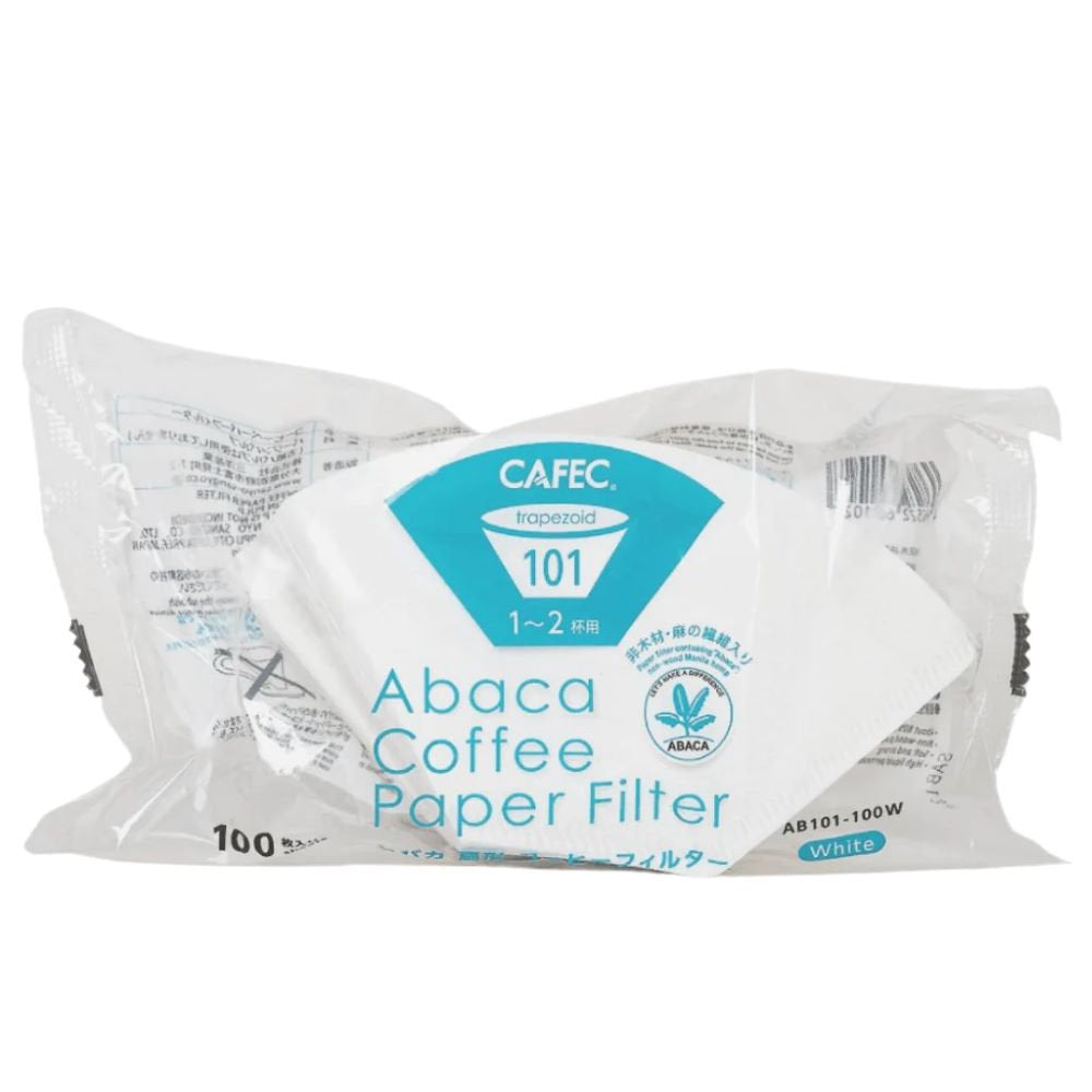 Cafec 1-2 Cup Abaca Trapezoid Filter Paper 100pk